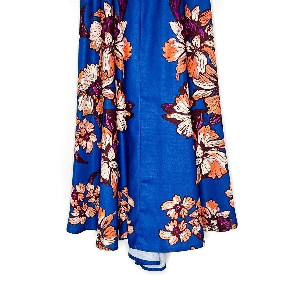 Floral Sleeveless Lace Up Tassel Tunic Dress - Picture 5 of 8